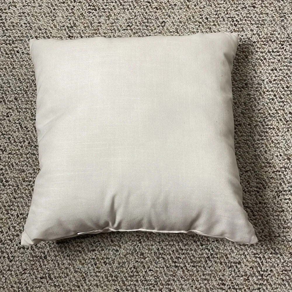 Decorative Pillow with Blue Paw Print Design